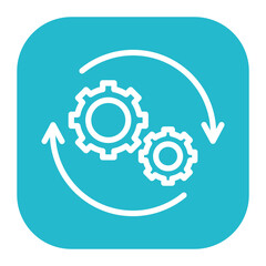 Process Automation icon vector image. Can be used for Operations Management.