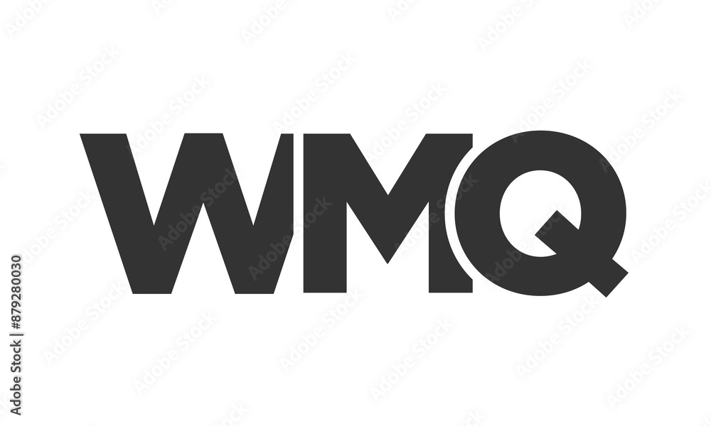 Fototapete wmq logo design template with strong and modern bold text. initial based vector logotype featuring s