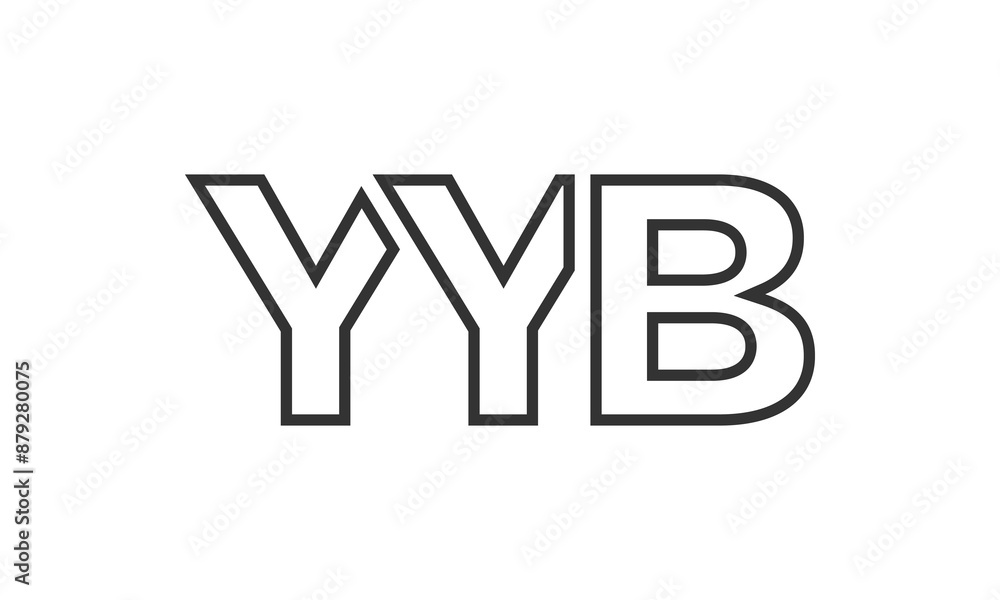 Aufkleber yyb logo design template with strong and modern bold text. initial based vector logotype featuring s