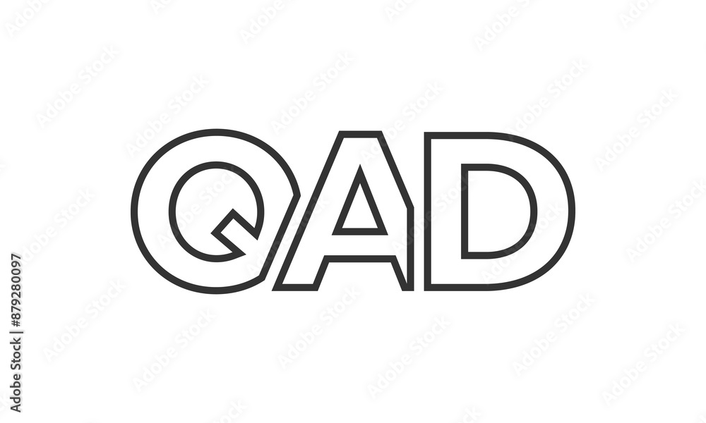 Fototapete qad logo design template with strong and modern bold text. initial based vector logotype featuring s