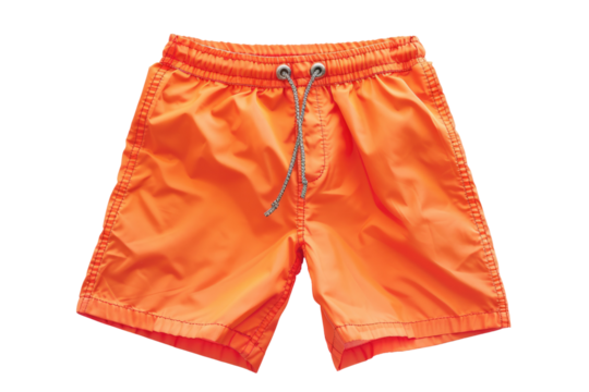 orange bathing shorts isolated on white or transparent png