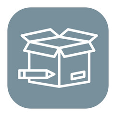 Packaging Design icon vector image. Can be used for Manufacturing and Distribution.