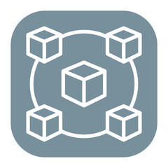 Obraz premium Blockchain icon vector image. Can be used for Professional Services.