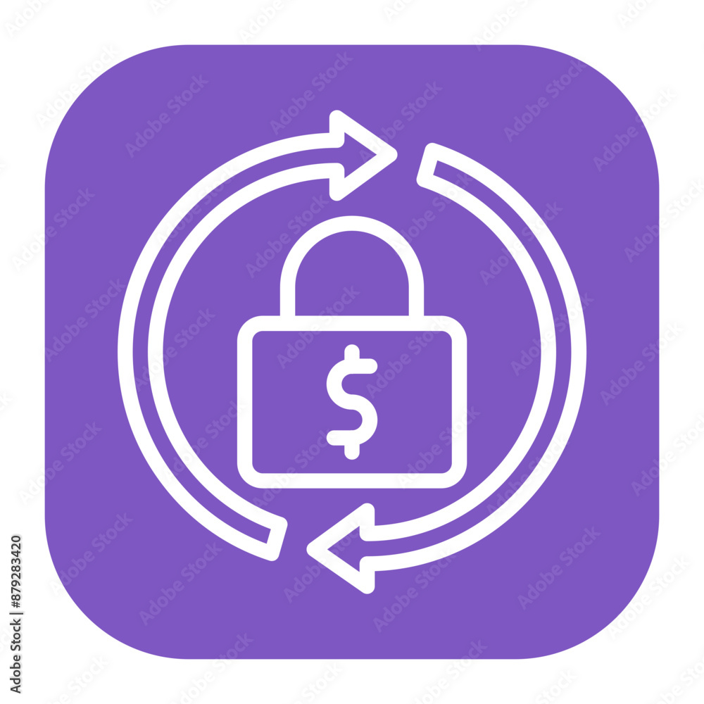 Poster transaction lock icon vector image. can be used for safe payment.