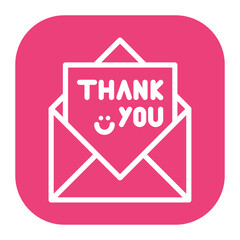 Naklejka premium Thank You Note icon vector image. Can be used for Job Fair.