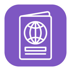 Passport icon vector image. Can be used for Airplane.