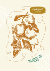 Vector posters with inspirational quotes, in the style of a hand-drawn sketch. For home decoration, social media, printing and web design