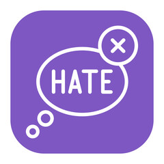 No Hate icon vector image. Can be used for Social Justice.