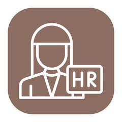 HR Manager icon vector image. Can be used for Hiring Process.