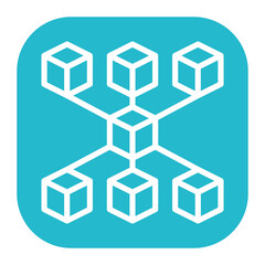 Blockchain icon vector image. Can be used for Digital Disruption.