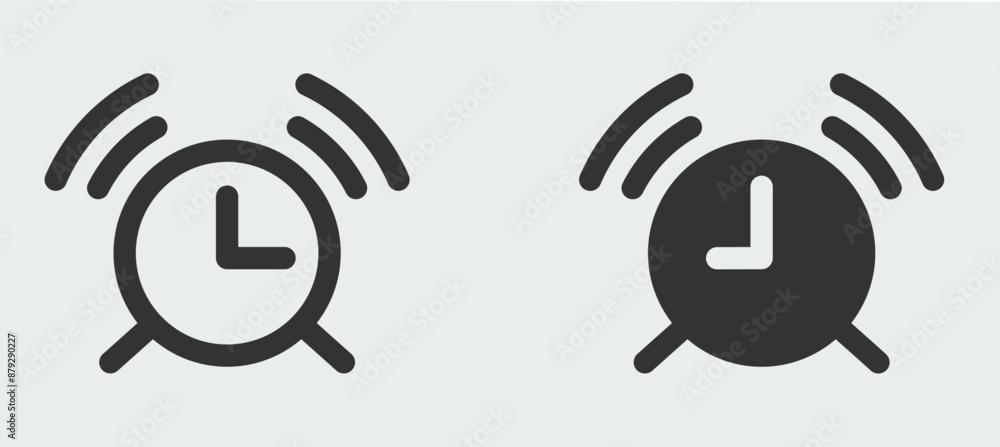 Poster alarm clock simple design. easy editable vector design.