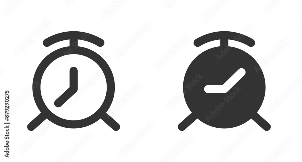 Poster alarm clock simple design. easy editable vector design.