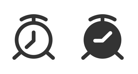 Alarm Clock simple design. Easy editable vector design.