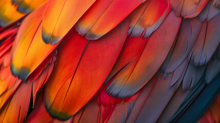 Obraz premium beautiful colorful bird feathers