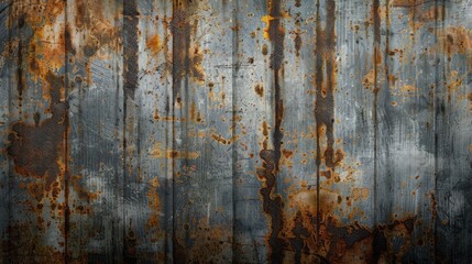 Fototapeta premium Textured metal with rust aged steel surface grungy backdrop empty area