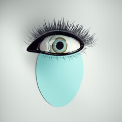 Abstract eye on white background. Vision concept.