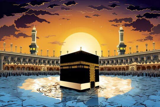 Kaaba in Masjid Al Haram in Mecca Saudi Arabia