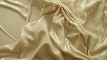Obraz premium Beige latex folds background. AI generated.