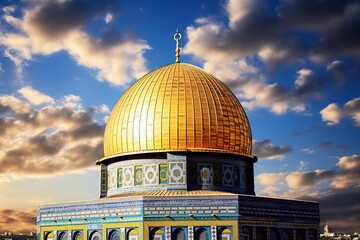 Obraz premium Dome of the Rock mosque in Jerusalem, Israel