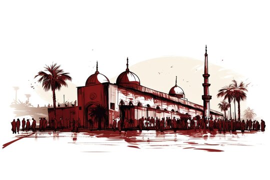 Vector Hand Drawn Mosque