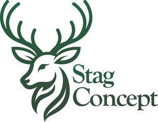 Deer Stag Buck Dear Animal Head Icon Mascot Design