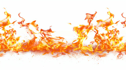 fire burning isolated on white background