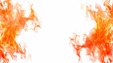 fire burning isolated on white background