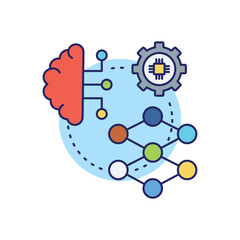 Neural Network vector icon