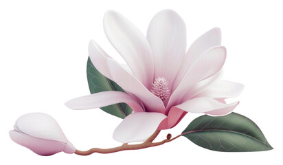 Fototapeta premium PNG 3d Magnolia magnolia blossom flower.