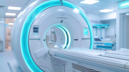 Fototapeta premium Advanced imaging techniques, holographic MRI, futuristic diagnostic systems, medical technology