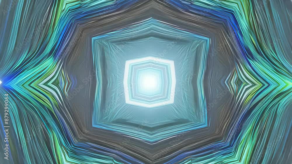 Aufkleber geometric pattern in the center, creating the effect of the illusion of depth. concept: graphic desi