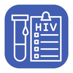 HIV Test icon vector image. Can be used for Medical Tests.