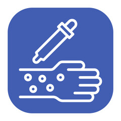 Skin Prick Test icon vector image. Can be used for Medical Tests.
