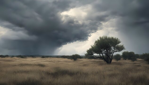 Dark Clouds Over Steppe