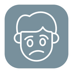 Confused icon vector image. Can be used for Human Emotions.