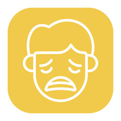 Disappointed icon vector image. Can be used for Human Emotions.