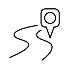 Road map relocation icon. Map marker pointer. GPS location symbol.
