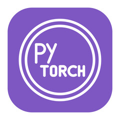 PyTorch icon vector image. Can be used for Data Science.