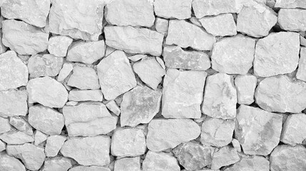 Stone wall. Flat stacked stone. Background and Texture for text or image. Natural rock stone texture