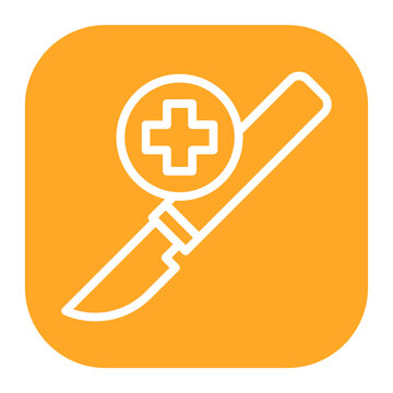 orange scalpel with medical cross icon clip art preview