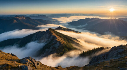 Early morning in the mountains