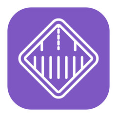 Crosswalk Sign icon vector image. Can be used for Driving School.