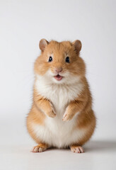 Hamster, isolated on a white background in commercial photography