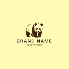 panda logo design vector icon illustration - panda logo design template