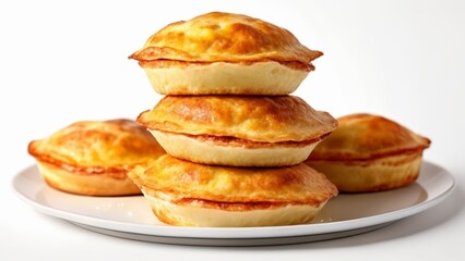  Delicious goldenbrown muffins stacked on a plate
