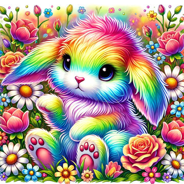 可愛い虹色うさちゃん
generated by AI