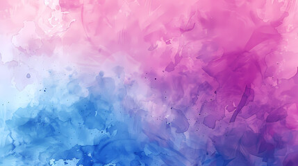 Fototapeta premium Vibrant abstract watercolor background in pink and blue hues, blending seamlessly for a dreamy effect.