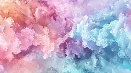 Fototapeta premium Pastel colored smoke swirls and drifts in a studio setting with bright, natural lighting
