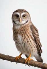 Obraz premium Owl, isolated on a white background in commercial photography