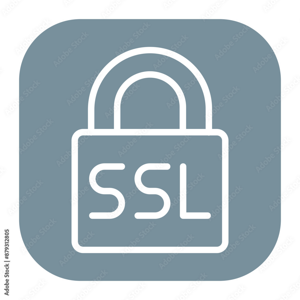 Poster secure socket icon vector image. can be used for information security.